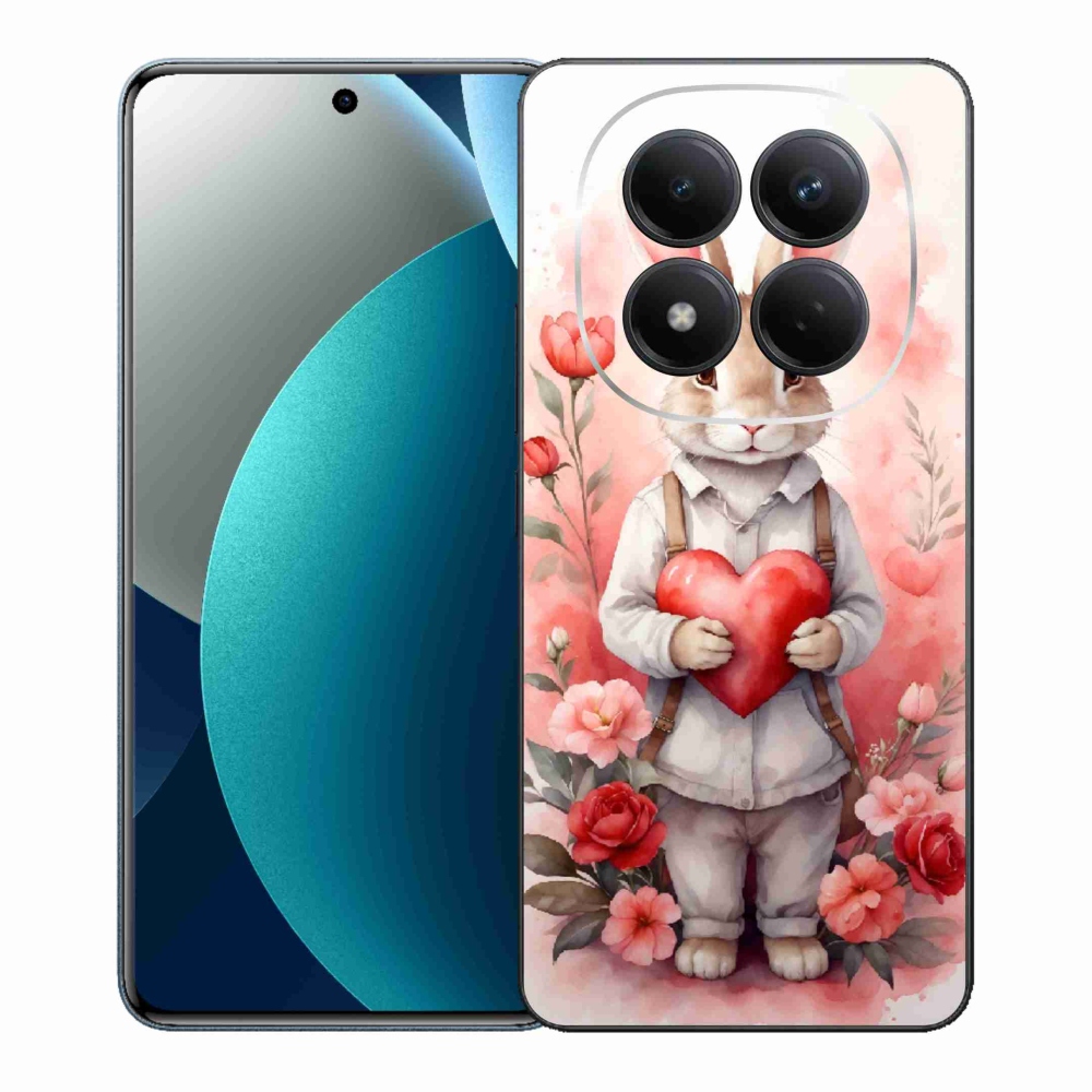 Gelový kryt mmCase na Xiaomi Redmi Note 15 Pro - zajíc se srdíčkem