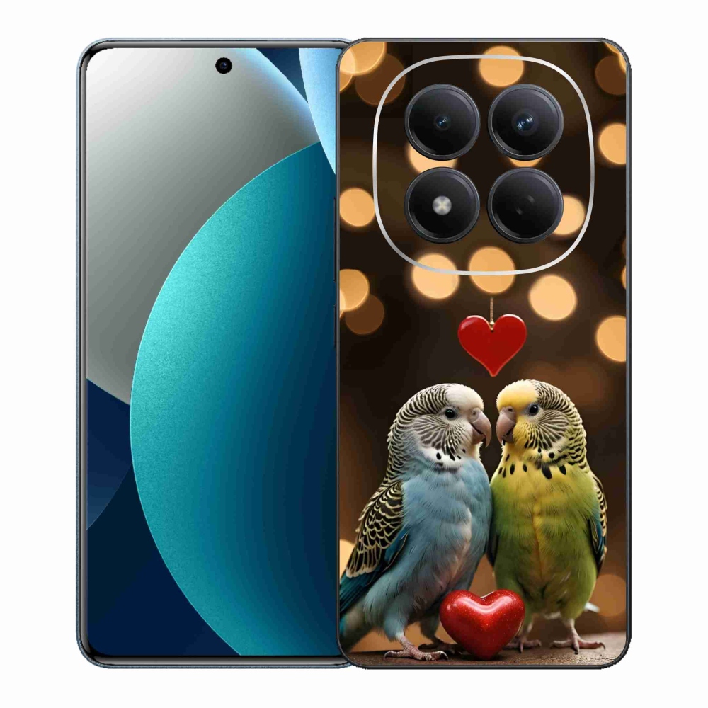 Gelový kryt mmCase na Xiaomi Redmi Note 15 Pro - zamilovaní papoušci