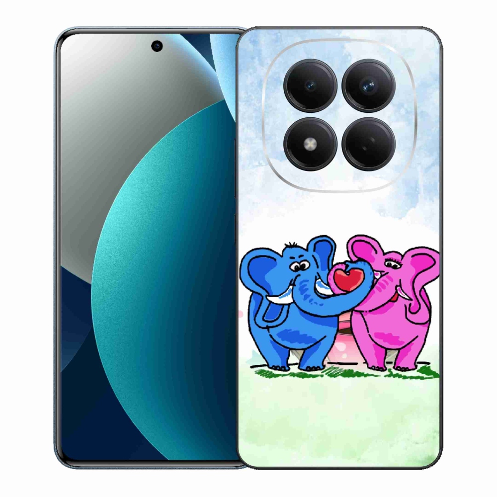 Gelový kryt mmCase na Xiaomi Redmi Note 15 Pro - zamilovaní sloni