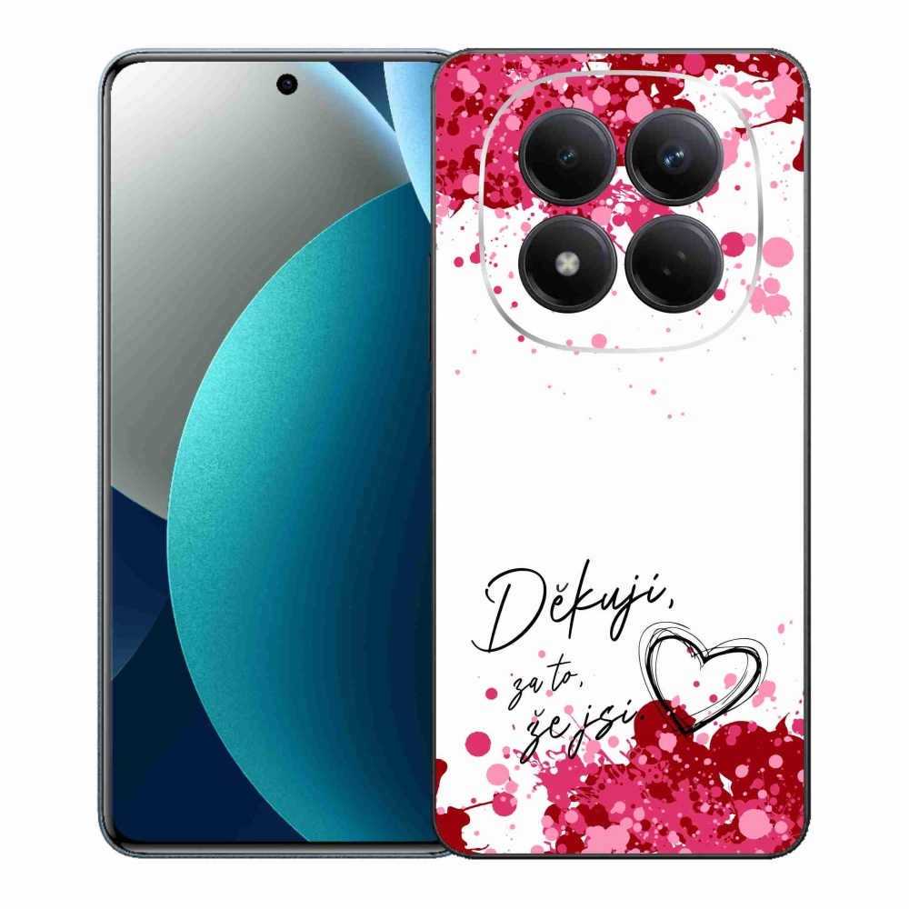 Gelový kryt mmCase na Xiaomi Redmi Note 15 Pro - zamilovaný text 2 bílé pozadí