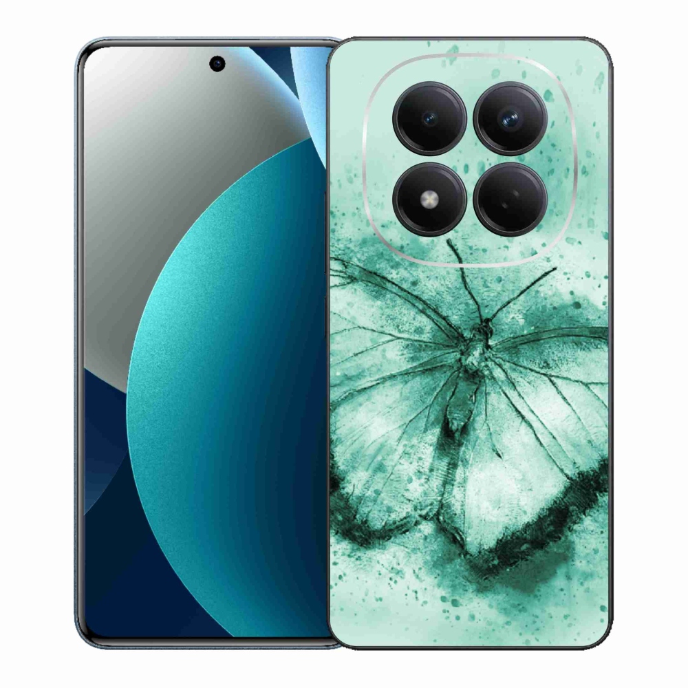 Gelový kryt mmCase na Xiaomi Redmi Note 15 Pro - zelený motýl