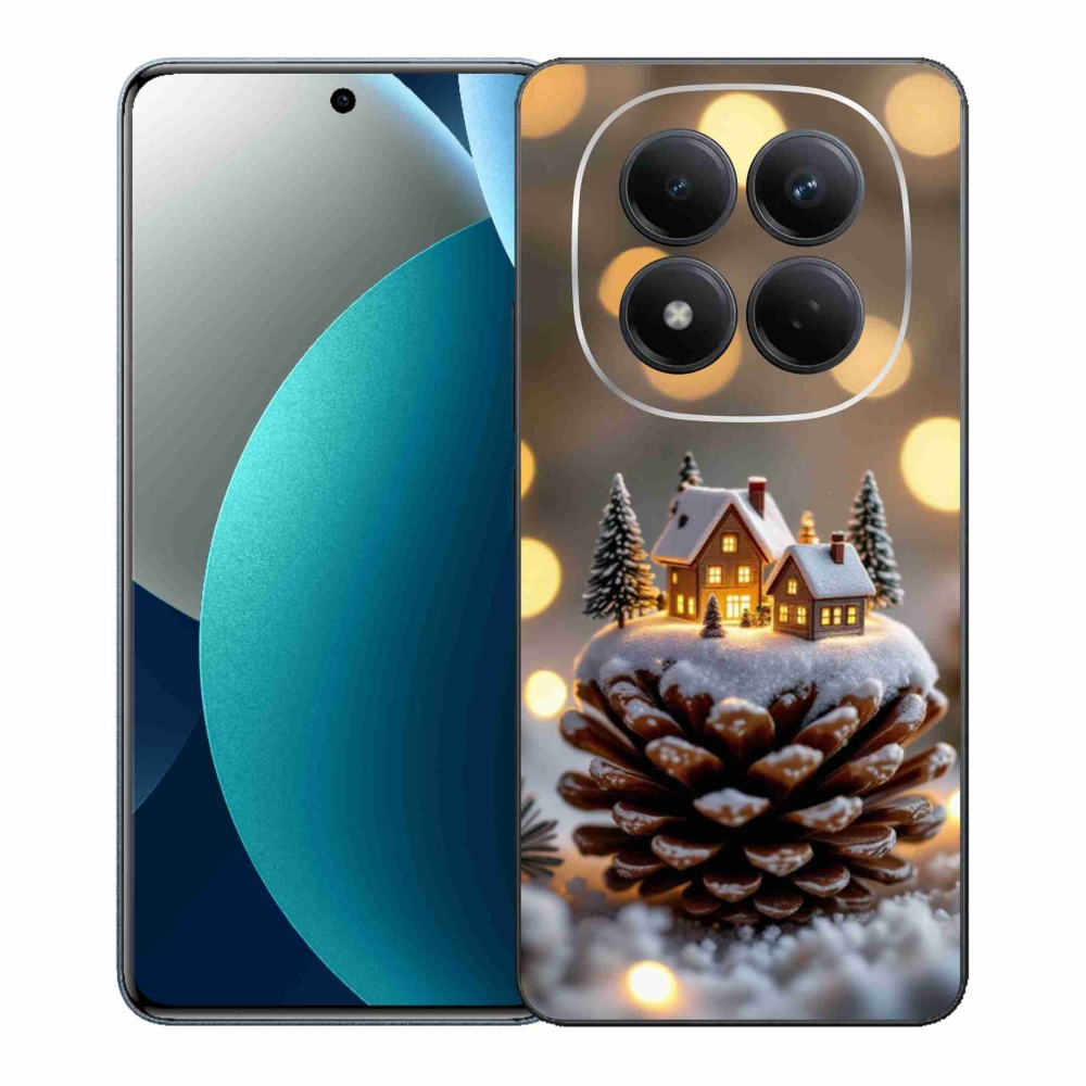 Gelový kryt mmCase na Xiaomi Redmi Note 15 Pro - zimní vesnička