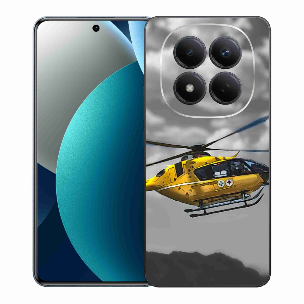 Gelový kryt mmCase na Xiaomi Redmi Note 15 Pro - žlutá helikoptéra