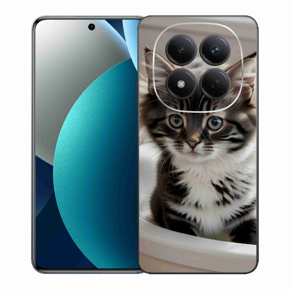 Gelový kryt mmCase na Xiaomi Redmi Note 15 Pro - zvědavé kotě