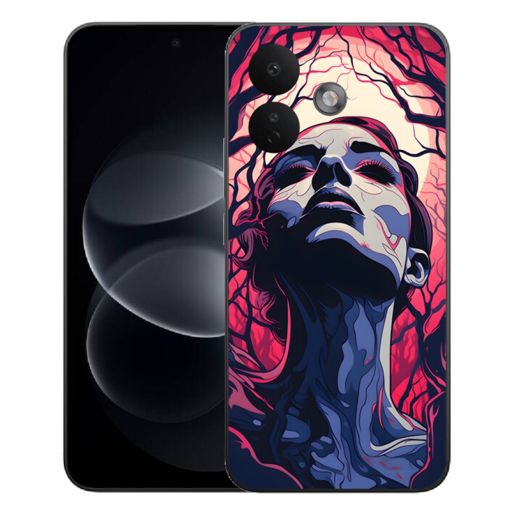 Gelový kryt mmCase na Xiaomi Redmi Note 17 Pro 5G - abstraktní obličej