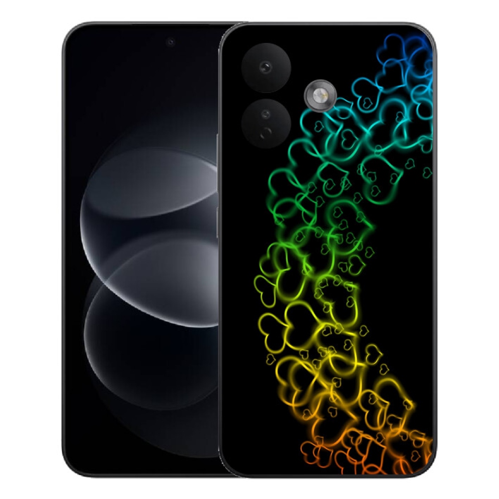 Gelový kryt mmCase na Xiaomi Redmi Note 17 Pro 5G - barevná srdíčka