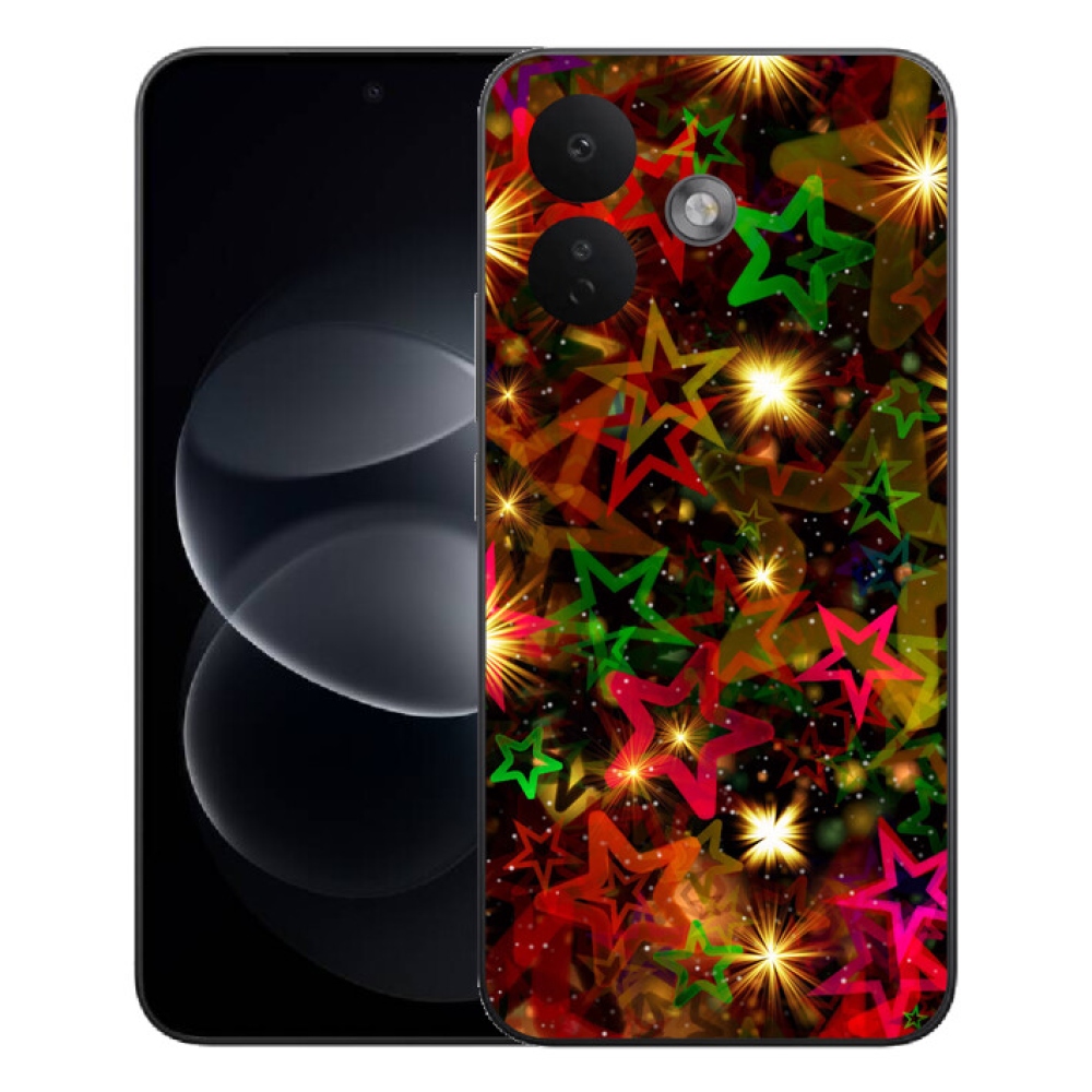Gelový kryt mmCase na Xiaomi Redmi Note 17 Pro 5G - barevné hvězdičky