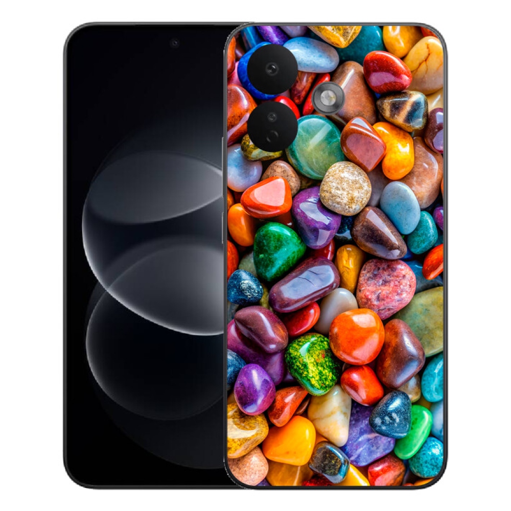 Gelový kryt mmCase na Xiaomi Redmi Note 17 Pro 5G - barevné kamínky