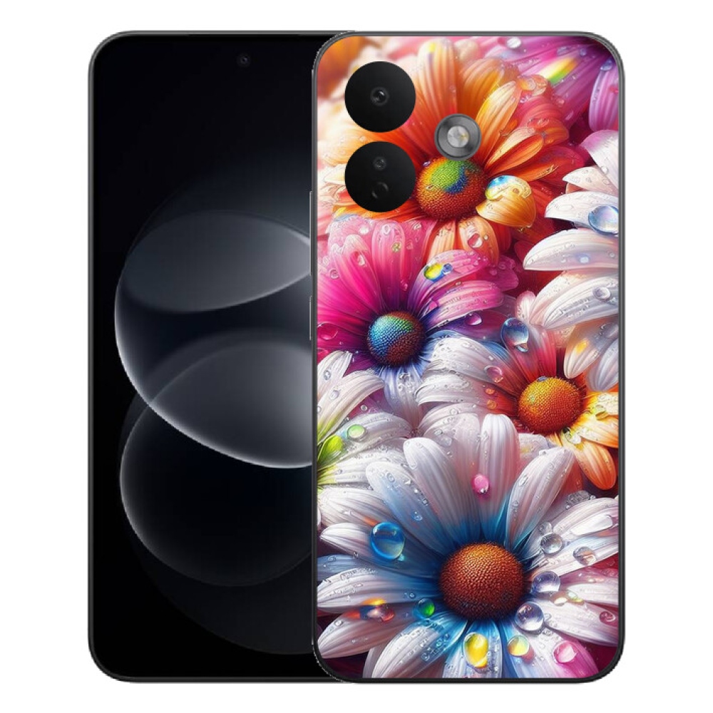 Gelový kryt mmCase na Xiaomi Redmi Note 17 Pro 5G - barevné kopretiny