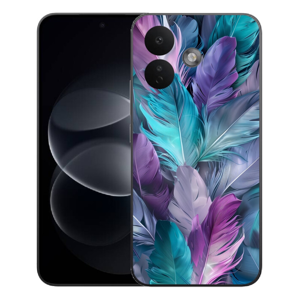 Gelový kryt mmCase na Xiaomi Redmi Note 17 Pro 5G - barevné peří 2