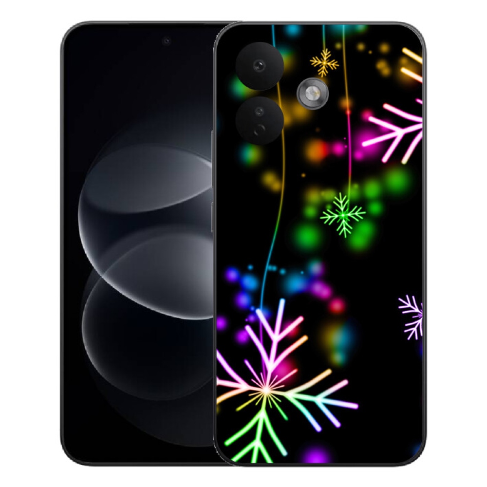 Gelový kryt mmCase na Xiaomi Redmi Note 17 Pro 5G - barevné vločky