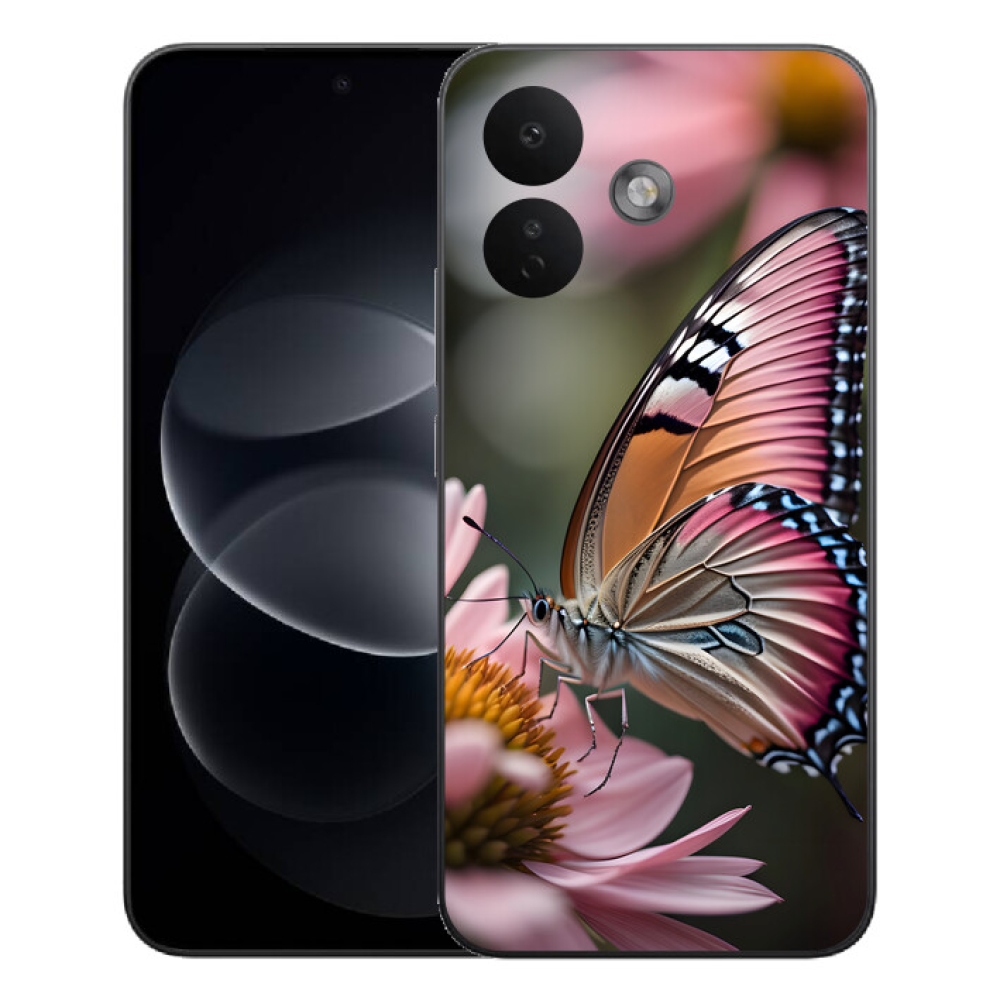 Gelový kryt mmCase na Xiaomi Redmi Note 17 Pro 5G - barevný motýl