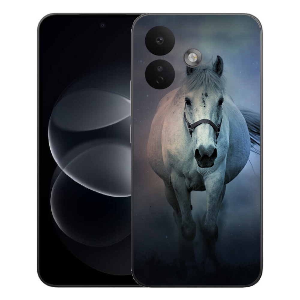 Gelový kryt mmCase na Xiaomi Redmi Note 17 Pro 5G - běžící bílý kůň