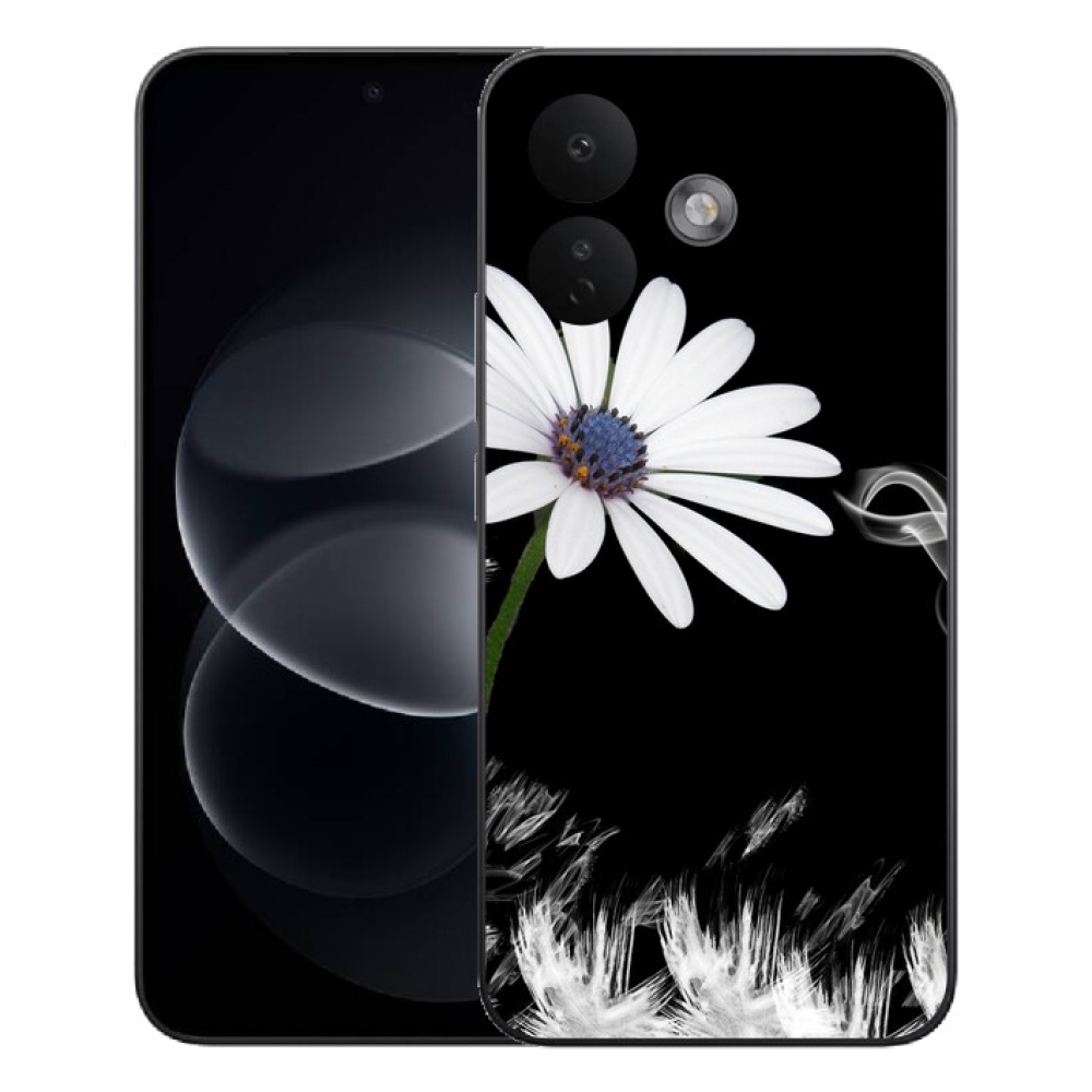Gelový kryt mmCase na Xiaomi Redmi Note 17 Pro 5G - bílá květina