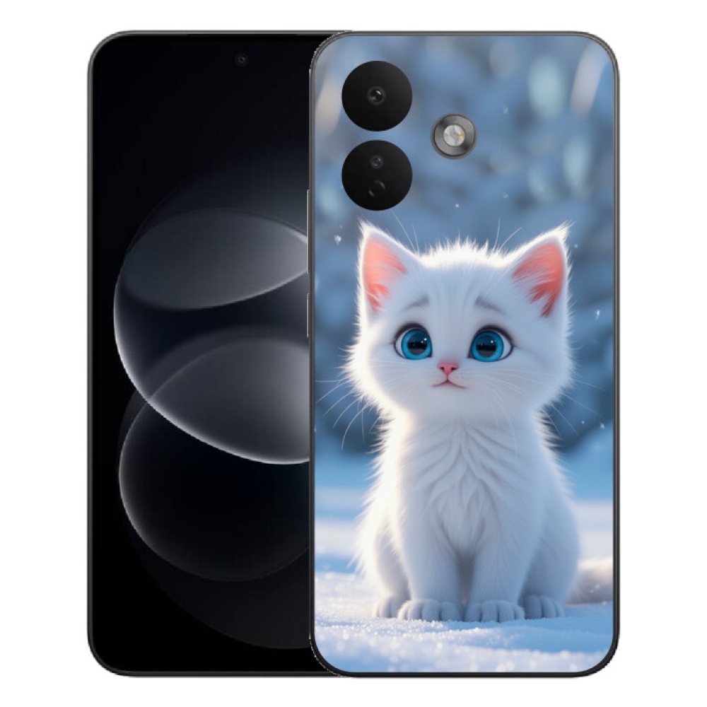 Gelový kryt mmCase na Xiaomi Redmi Note 17 Pro 5G - bílé kotě 3