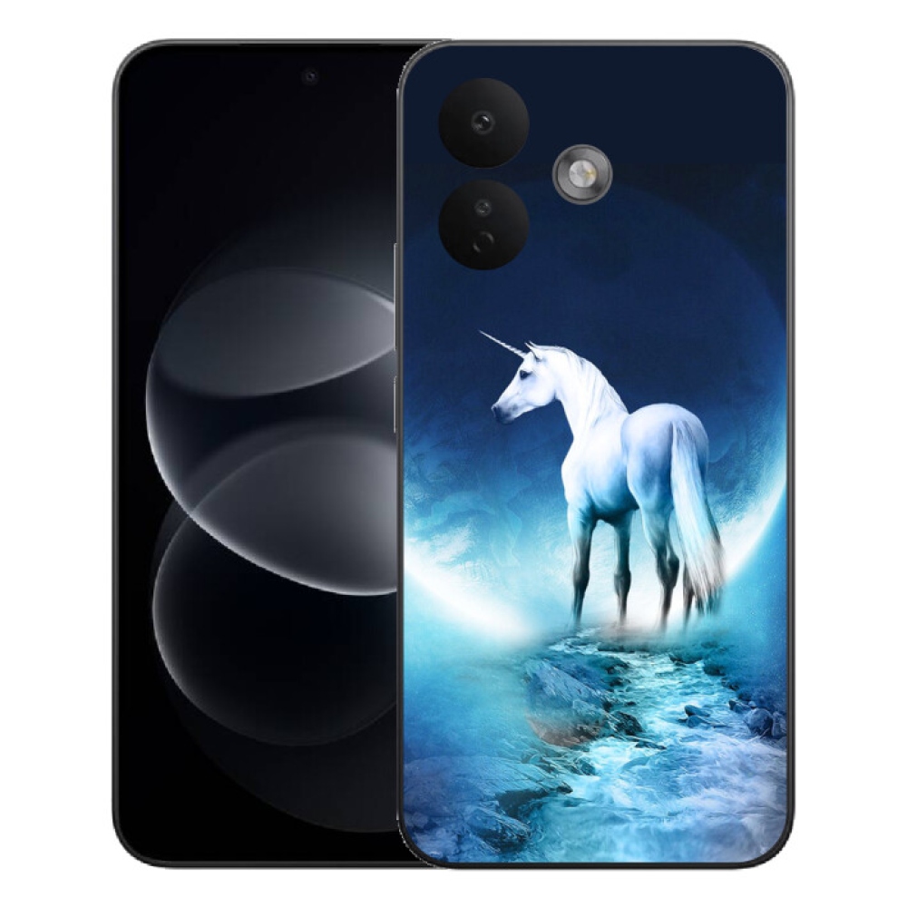 Gelový kryt mmCase na Xiaomi Redmi Note 17 Pro 5G - bílý jednorožec
