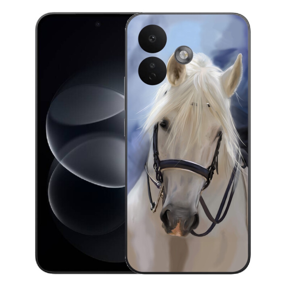 Gelový kryt mmCase na Xiaomi Redmi Note 17 Pro 5G - bílý kůň