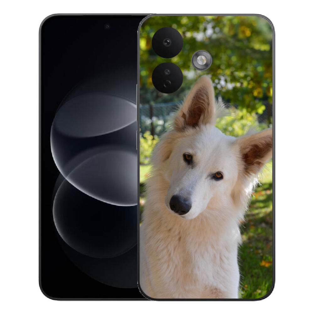 Gelový kryt mmCase na Xiaomi Redmi Note 17 Pro 5G - bílý švýcarský ovčák 1