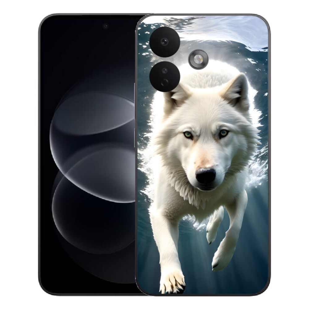 Gelový kryt mmCase na Xiaomi Redmi Note 17 Pro 5G - bílý vlk