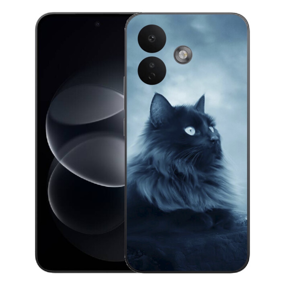 Gelový kryt mmCase na Xiaomi Redmi Note 17 Pro 5G - černá kočka 1