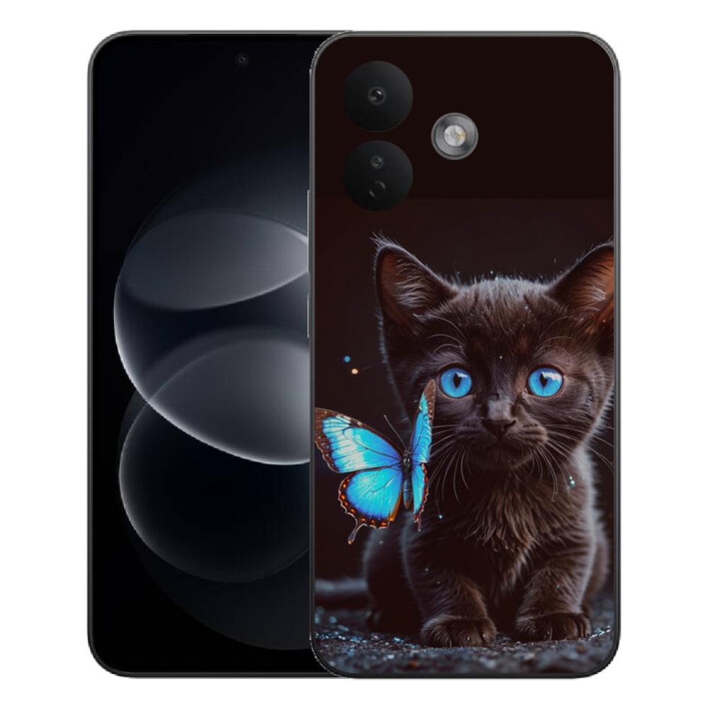 Gelový kryt mmCase na Xiaomi Redmi Note 17 Pro 5G - černé kotě 3