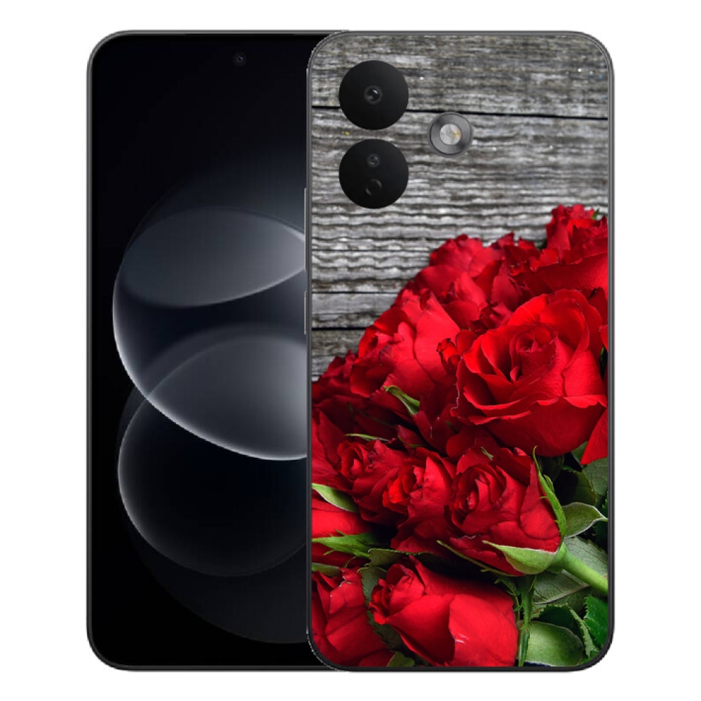 Gelový kryt mmCase na Xiaomi Redmi Note 17 Pro 5G - červené růže