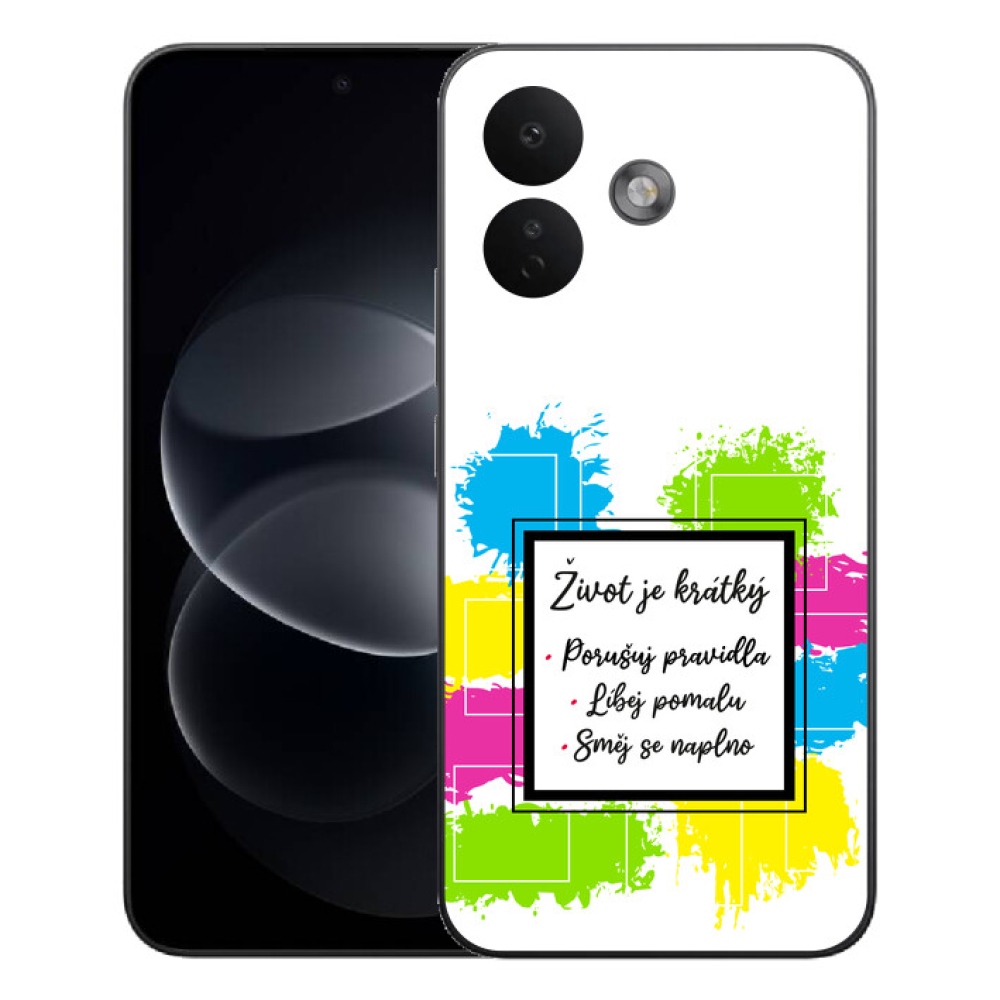 Gelový kryt mmCase na Xiaomi Redmi Note 17 Pro 5G - citát 5 bílé pozadí