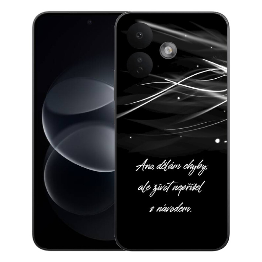 Gelový kryt mmCase na Xiaomi Redmi Note 17 Pro 5G - citát černé pozadí