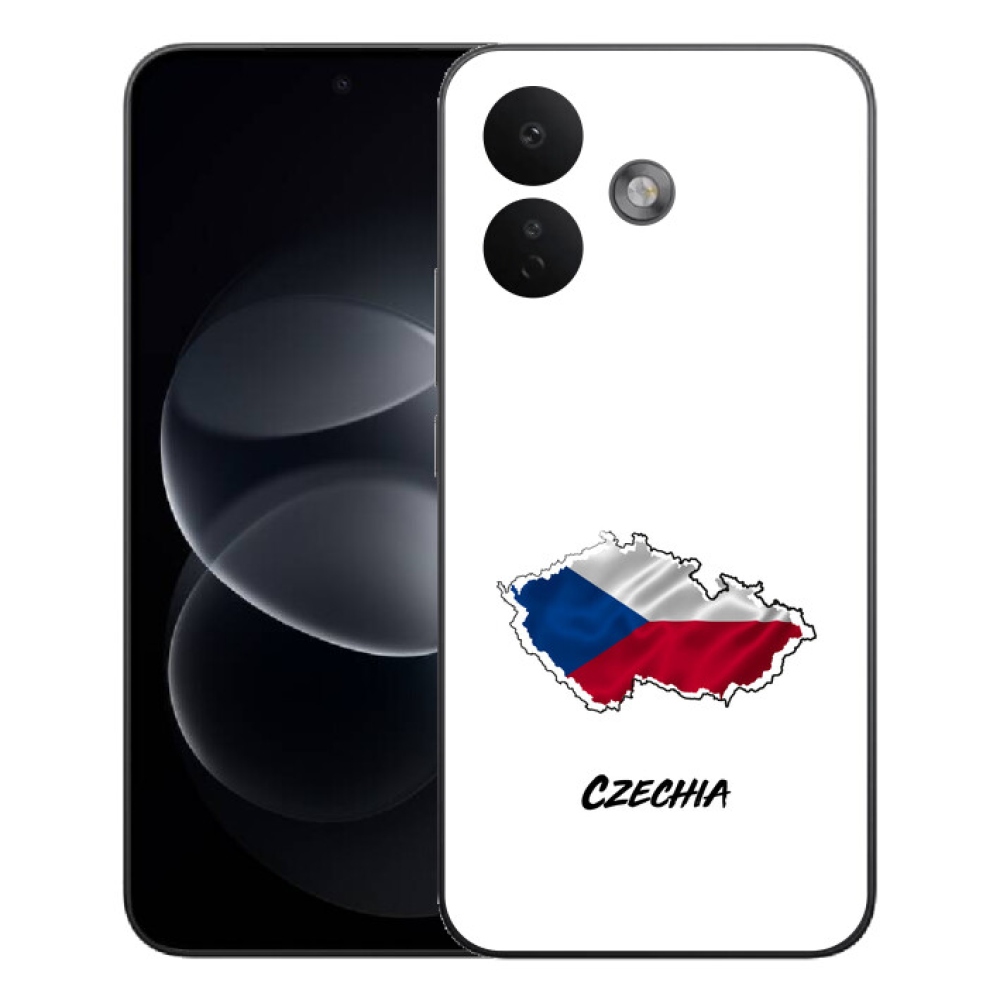 Gelový kryt mmCase na Xiaomi Redmi Note 17 Pro 5G - Czechia bílé pozadí