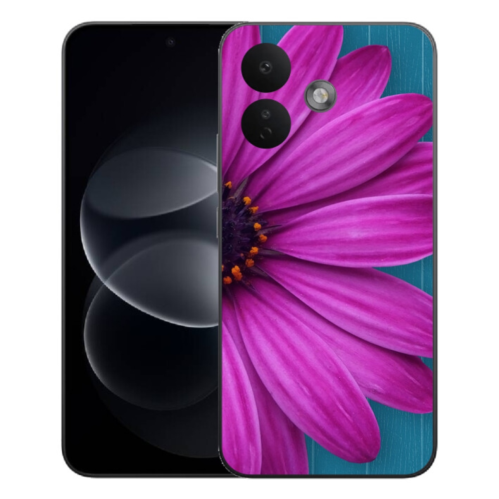 Gelový kryt mmCase na Xiaomi Redmi Note 17 Pro 5G - fialová kopretina