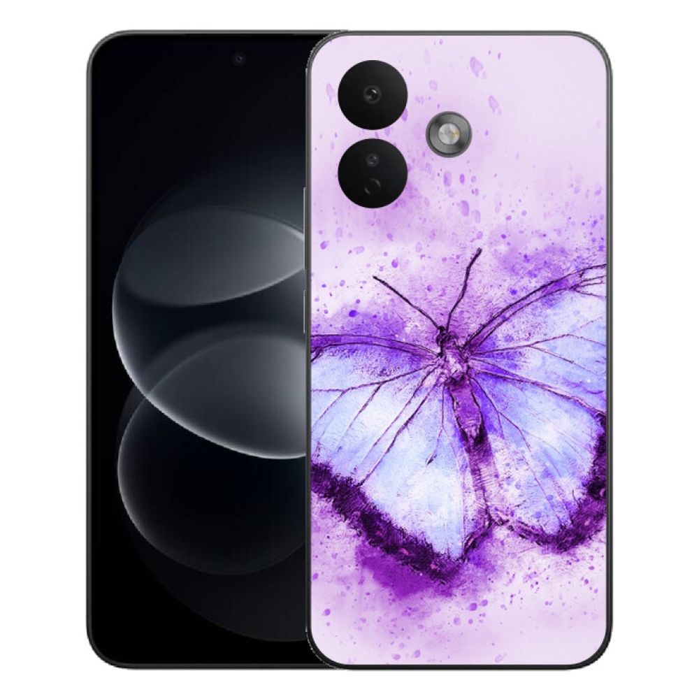 Gelový kryt mmCase na Xiaomi Redmi Note 17 Pro 5G - fialový motýl