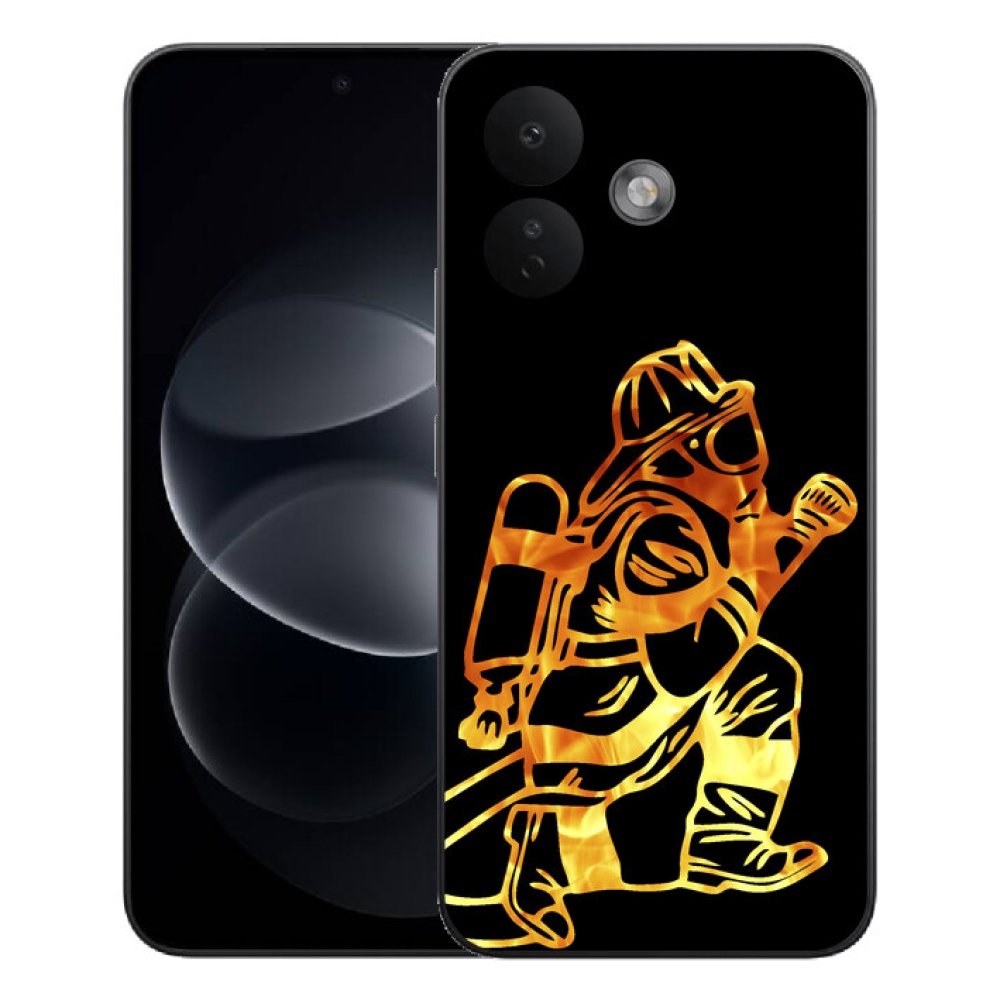 Gelový kryt mmCase na Xiaomi Redmi Note 17 Pro 5G - hasič 1