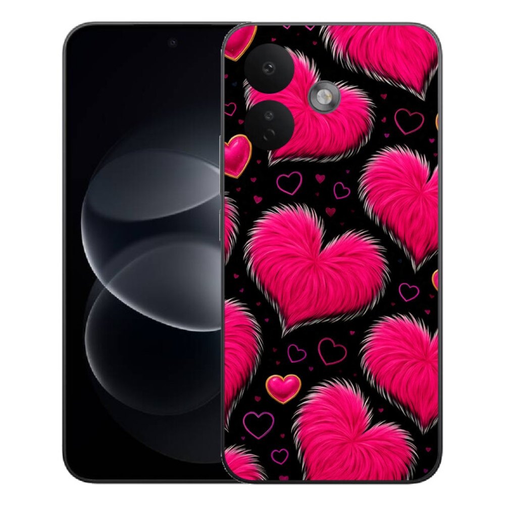 Gelový kryt mmCase na Xiaomi Redmi Note 17 Pro 5G - hebká srdce