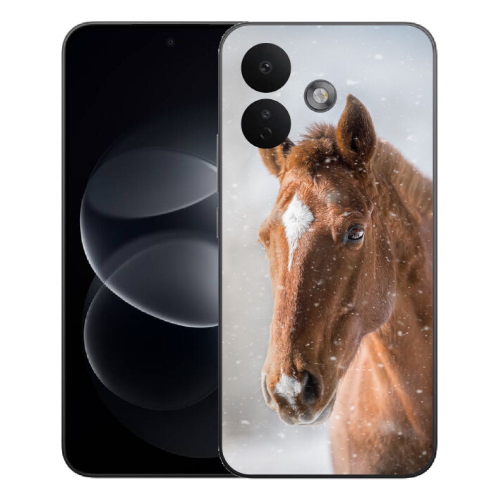 Gelový kryt mmCase na Xiaomi Redmi Note 17 Pro 5G - hnědý kůň 2