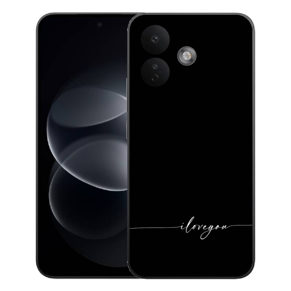 Gelový kryt mmCase na Xiaomi Redmi Note 17 Pro 5G - I love you černé pozadí