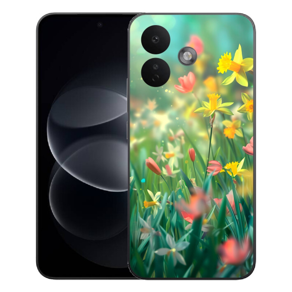Gelový kryt mmCase na Xiaomi Redmi Note 17 Pro 5G - jarní květy