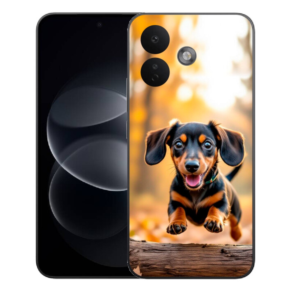 Gelový kryt mmCase na Xiaomi Redmi Note 17 Pro 5G - jezevčík 2