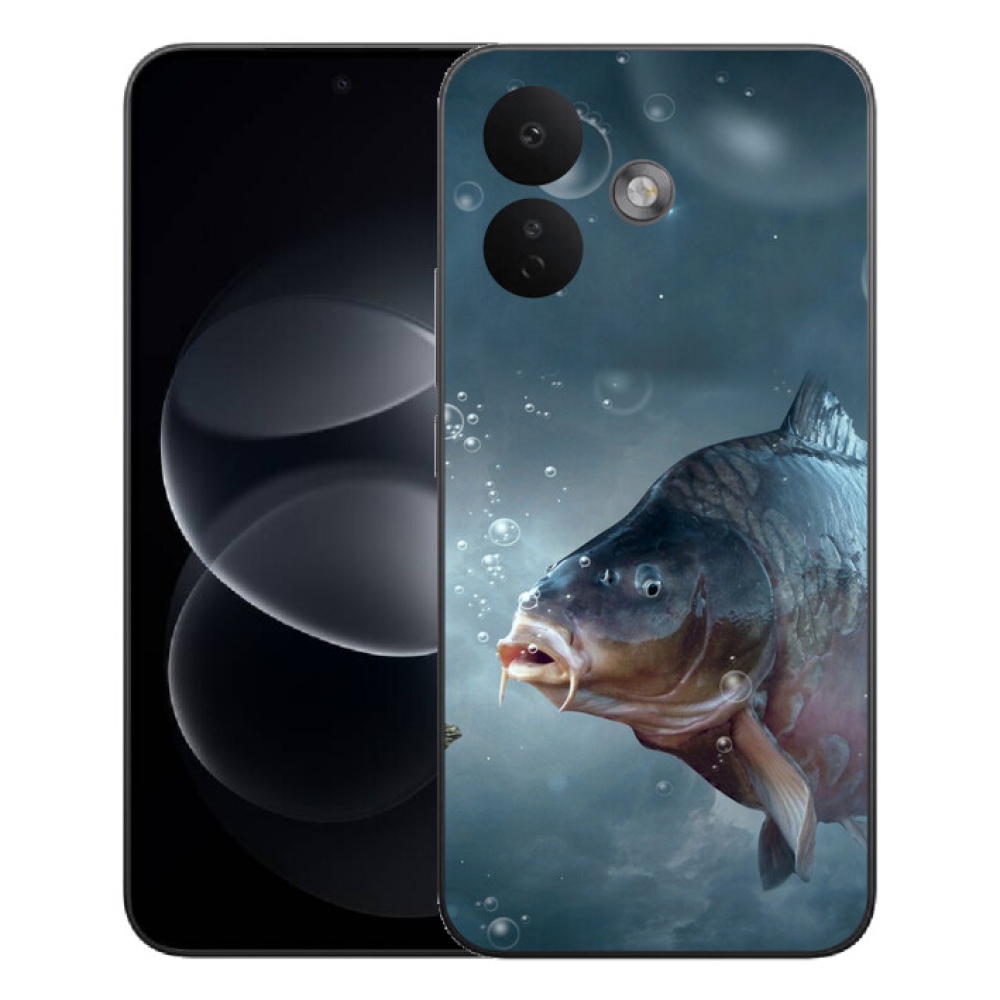Gelový kryt mmCase na Xiaomi Redmi Note 17 Pro 5G - kapr a bublinky