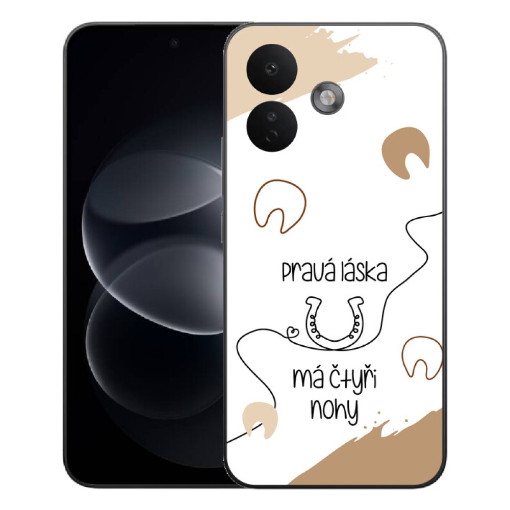 Gelový kryt mmCase na Xiaomi Redmi Note 17 Pro 5G - koňský motiv bílé pozadí
