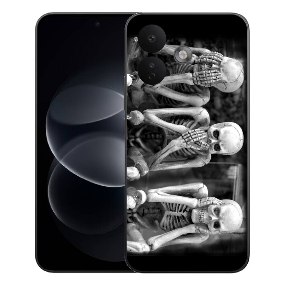 Gelový kryt mmCase na Xiaomi Redmi Note 17 Pro 5G - kostlivci