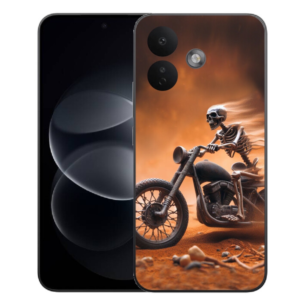 Gelový kryt mmCase na Xiaomi Redmi Note 17 Pro 5G - kostra na motorce
