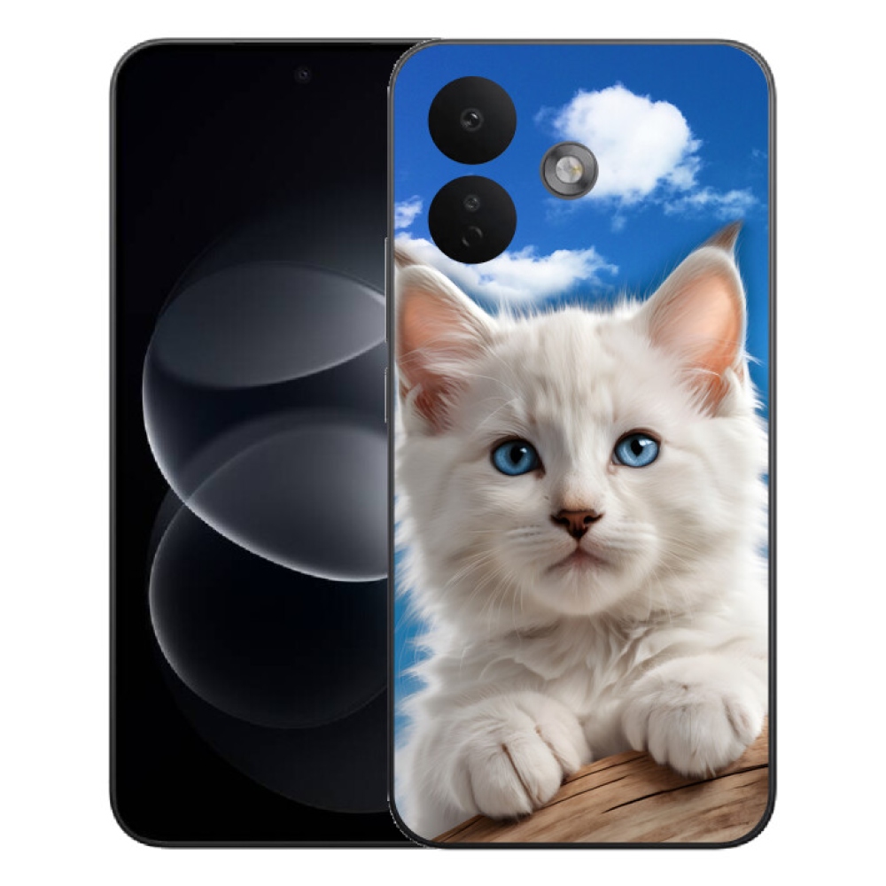 Gelový kryt mmCase na Xiaomi Redmi Note 17 Pro 5G - kotě a oblaka