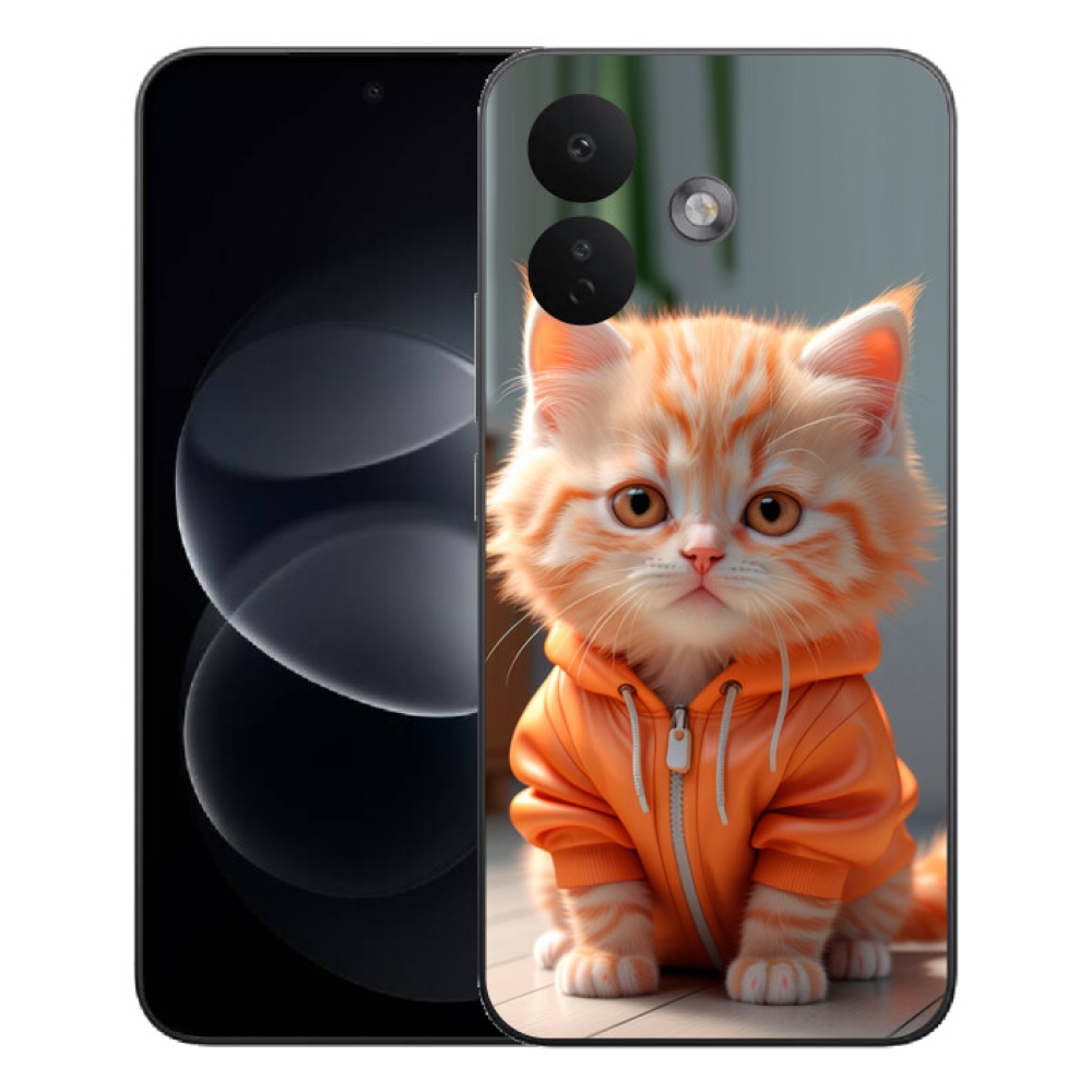 Gelový kryt mmCase na Xiaomi Redmi Note 17 Pro 5G - kotě v mikině