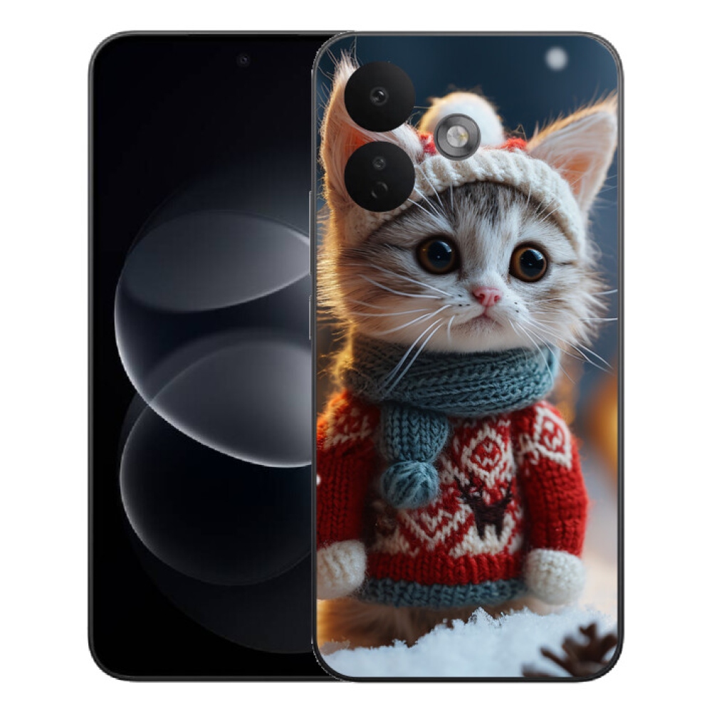 Gelový kryt mmCase na Xiaomi Redmi Note 17 Pro 5G - kotě ve svetru