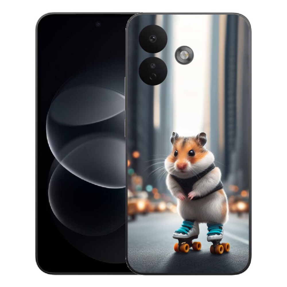 Gelový kryt mmCase na Xiaomi Redmi Note 17 Pro 5G - křeček na bruslích