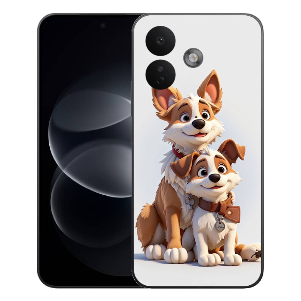 Gelový kryt mmCase na Xiaomi Redmi Note 17 Pro 5G - kreslení psi
