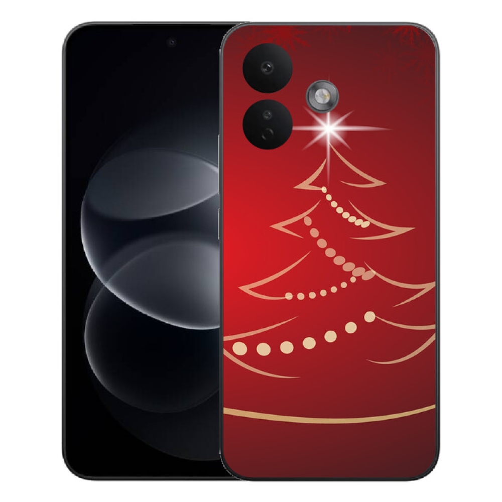 Gelový kryt mmCase na Xiaomi Redmi Note 17 Pro 5G - kreslený vánoční stromek