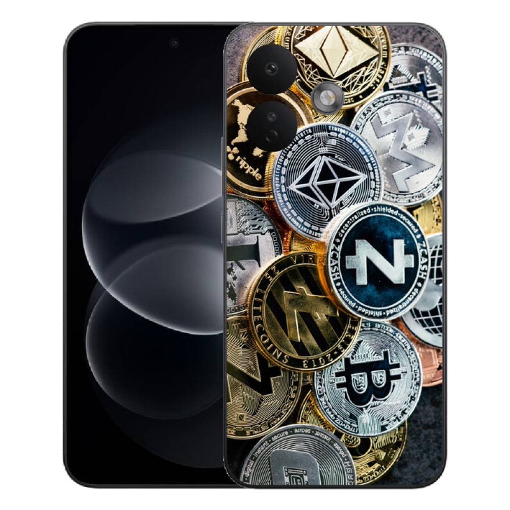 Gelový kryt mmCase na Xiaomi Redmi Note 17 Pro 5G - kryptoměny