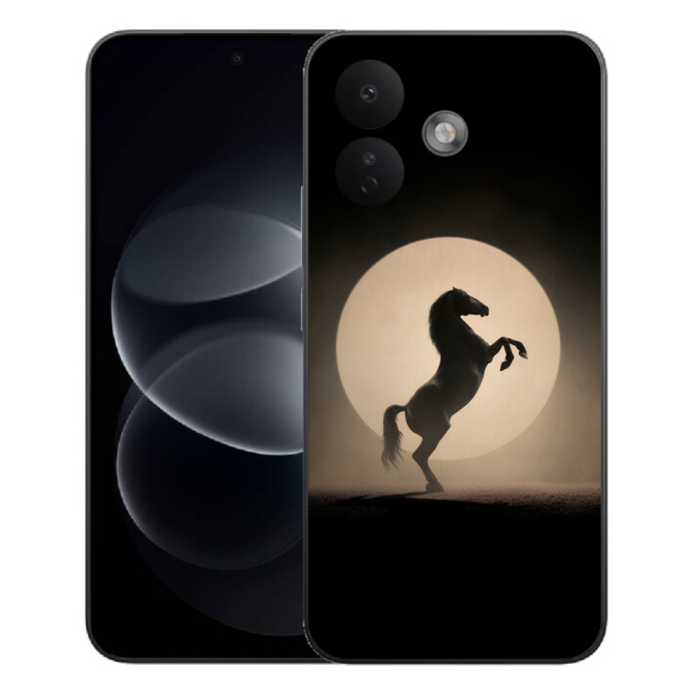 Gelový kryt mmCase na Xiaomi Redmi Note 17 Pro 5G - kůň v siluetě