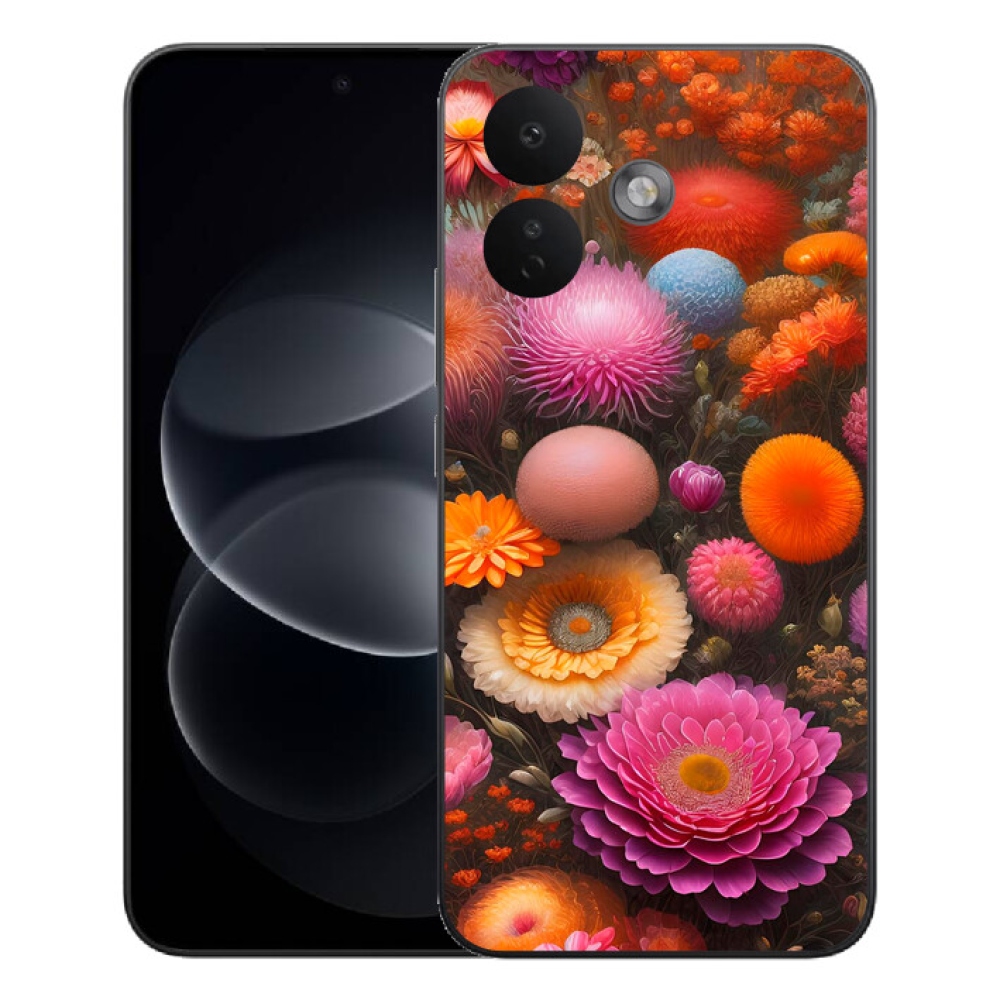 Gelový kryt mmCase na Xiaomi Redmi Note 17 Pro 5G - květinová kompozice
